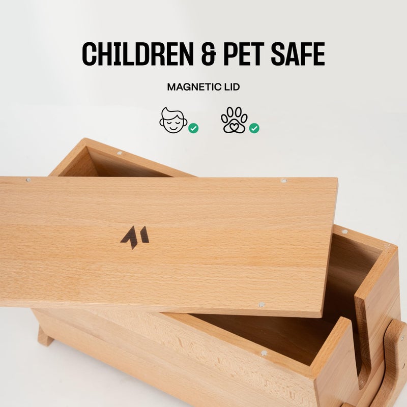 COREMINDED Extra Large Cable Management Box, Wood Cord Hider Box & Organizer for Power Strip, TV Wires & Desk Cable Storage - Image 5