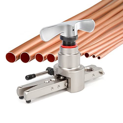 Wostore Flaring Tools Set 2 Flaring Bar for 15 Dies Sizes Eccentric Cone Refrigeration HVAC with Tube Cutter and Reamer - Image 2