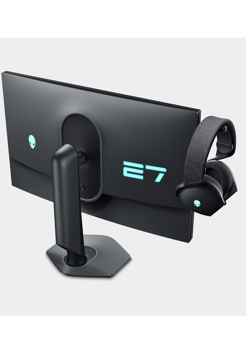 إليانوير شاشة ألعاب Alienware مقاس 27 بوصة بدقة 4K وبدقة مزدوجة - AW2725QF تدعم دقة 4K بمعدل تحديث 180 هرتز، ودقة FHD بمعدل 360 هرتز، وزمن استجابة 0.5 مللي ثانية (GTG) أو 1 مللي ثانية (في وضع Extreme). تدعم VESA AdaptiveSync ومتوافقة مع NVIDIA G-SYNC. مزودة بمنافذ HDMI وDisplayPort وUSB 3.2 Gen1. اللون: أسود.  - Image 3