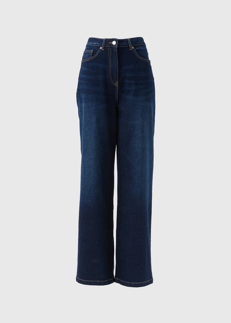 ماتلان Dark Wash Wide Leg Jeans