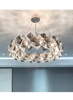 A luxurious modern crystal chandelier with 12 bulbs that will give you a wonderful decor for your home and make it look more beautiful.