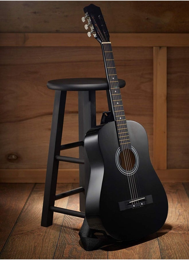 Tiokkss 38-Inch Acoustic Guitar for Beginner Adult Teen Full Size Guitarra Acustica with Gig Bag, Tuner, Picks, Strings, Capo, Strap Right Hand  - Image 5