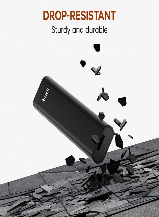 BUDI USB Adapter Kit，Multifunctional Compact Cable Card, Travel Portable Aluminum Storage Case with Micro USB A Type C Light, PD65W Charging Cable Set, Sim Card Tray Eject Tool and Slot Case-Black - Image 5