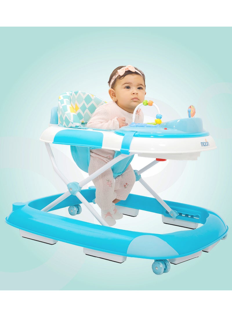 Moon Pace Height Adjustable Baby Musical Walker- Blue - Image 5