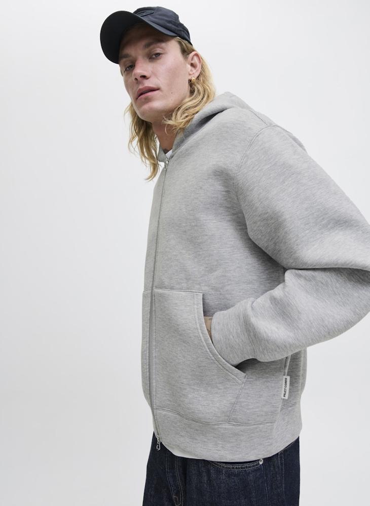 JACK & JONES Essential Zip Through Hoodie - Image 3