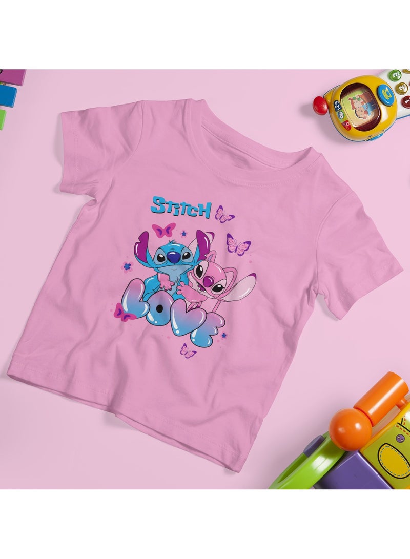 ZOOM تي شيرت حب مخيط بأجواء الفراشة