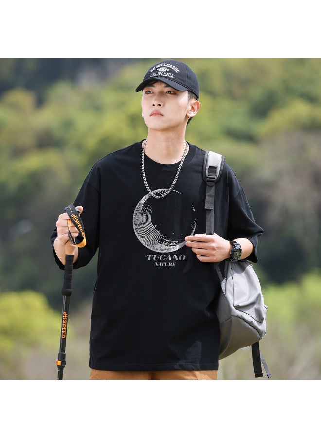 Tucano summer Short-sleeve T-shirt Casual Sporty Tee Unisex Couple Matching Minimalist Versatile Top - Image 3