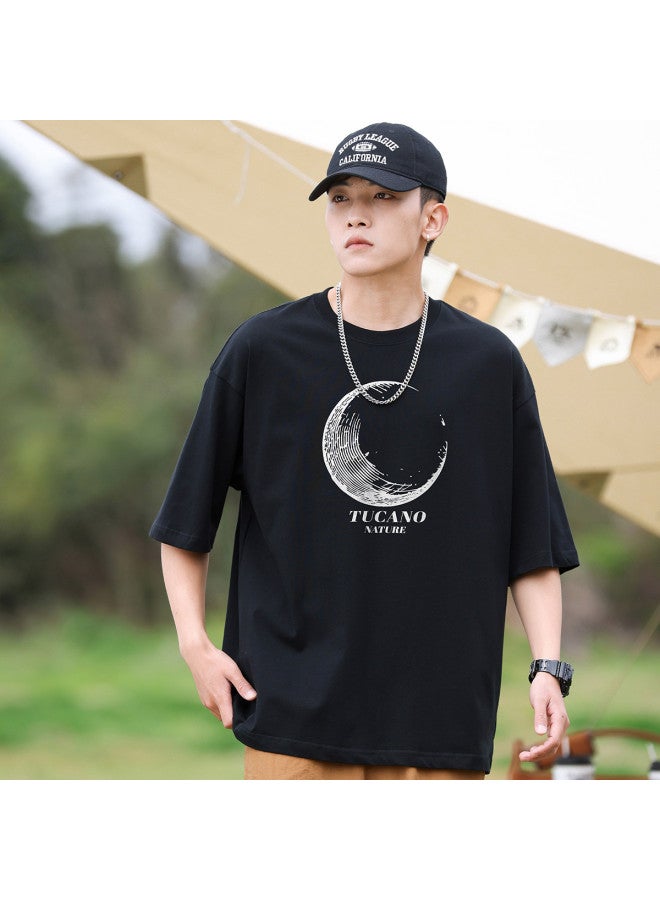 Tucano summer Short-sleeve T-shirt Casual Sporty Tee Unisex Couple Matching Minimalist Versatile Top - Image 4