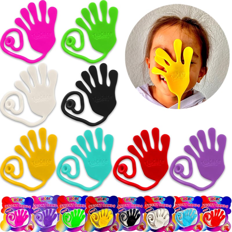 TwCare Jumbo Giant Sticky Hands 13in Total Length 2 Pack Assorted Mega Large Fun Stretchy Silly String Toy for Kid Adult Stress Anxiety ADHD Relief Party Favors Birthday Gift Classroom Prizes - Image 2