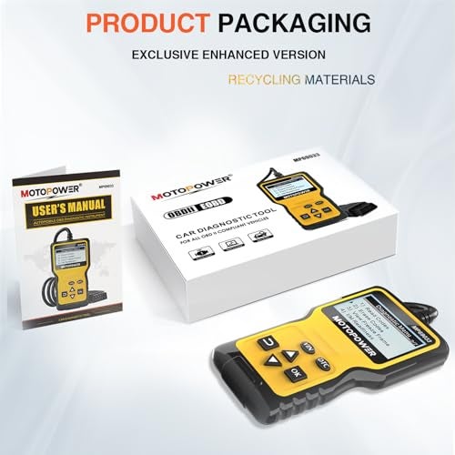 MOTOPOWER MP69033 Car OBD2 Scanner Code Reader Engine Fault Scanner CAN Diagnostic Scan Tool for All OBD II Protocol Cars Since 1996, Yellow - Image 5