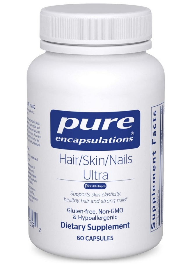 Pure Encapsulations - Hair/Skin/Nails Ultra ; Supplement For Collagen Anti Aging Keratin Antioxidants Skin Hydration Health Hair And Nails* ; 60 Capsules - Image 1