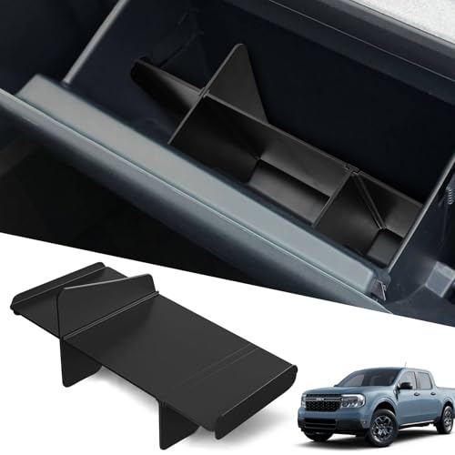 JLQP Upgrade Car Storage Organizer Fit for Ford Maverick 2026 20222025 Glove Box Organizers Insert Compartment Tray ABS Black Materials Dividers - Image 1