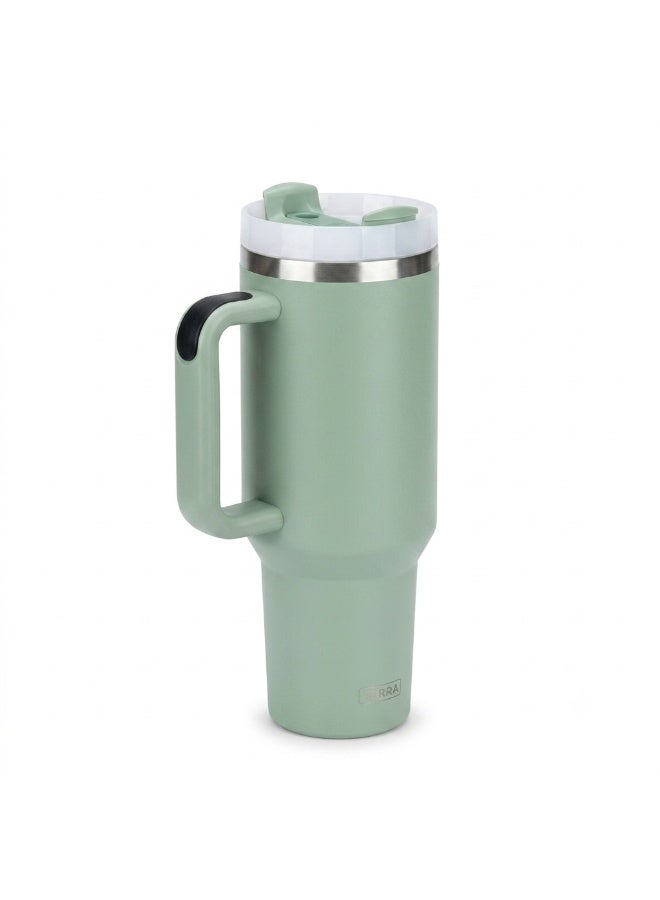 Twisoo Stanley Quencher H2.0 FlowState Tumbler – 40oz 304 Stainless Steel Vacuum Insulated Cup with Handle, Reusable Straw & Leak-Resistant Lid – Double Wall Travel Mug for Hot & Cold Drinks - Image 3