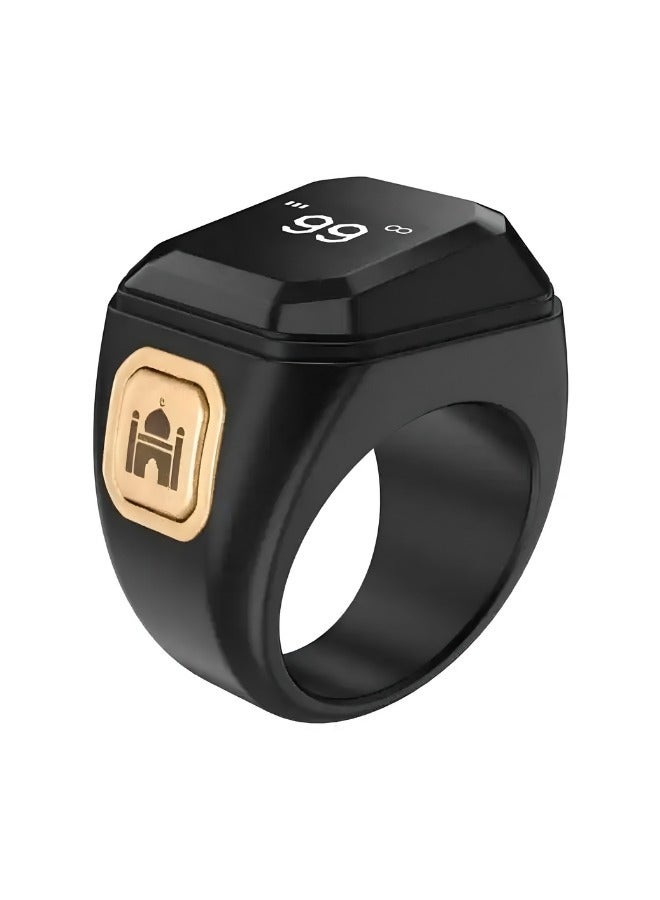 20 mm Zikr Ring Smart Ring with Vibration Reminder Tasbih Counter and Bluetooth Connection for Exclusive IQIBLA App and 5 Daily Prayer Reminders  - Image 1