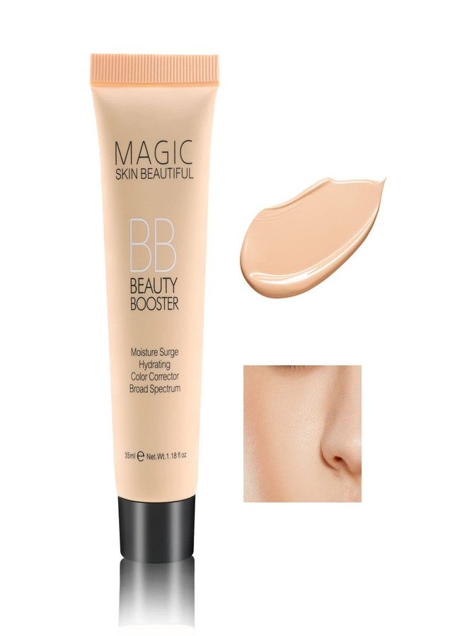 Boobeen Hydrating BB Cream, Full-Coverage Foundation & Concealer, Color Correcting Tinted Moisturizer for All Skin Types - Evens Skin Tone (Ivory White) - Image 1