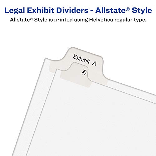 Avery Individual Legal Exhibit Dividers, Allstate Style, 10, Side Tab, 8.5 x 11 inches, Pack of 25 (82208) - Image 5