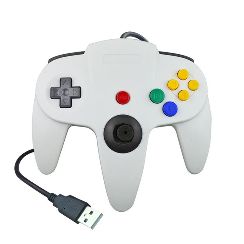 وحدة تحكم الألعاب N64Usb وحدة تحكم سلكية N64Usb مظهر N64 وحدة تحكم الكمبيوتر جديدة مرحبًا - Image 5