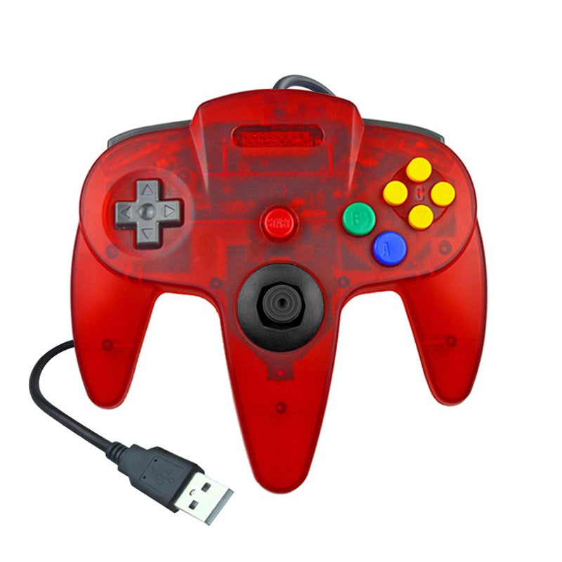 وحدة تحكم الألعاب N64Usb وحدة تحكم سلكية N64Usb مظهر N64 وحدة تحكم الكمبيوتر جديدة مرحبًا - Image 4