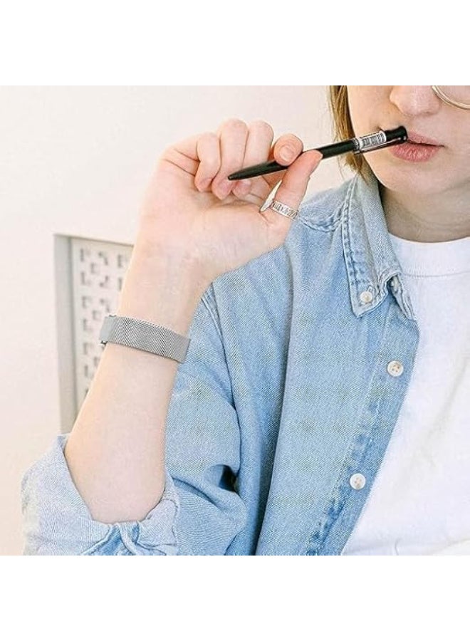 Ecosystem Metal Band Compatible with Samsung Galaxy Fit 3, Mesh Replacement Strap for Galaxy Fit3 Smartwatch, Adjustable Wristband with Secure Clasp, Comfortable & Durable Watch Band (Silver, Mesh) - Image 3