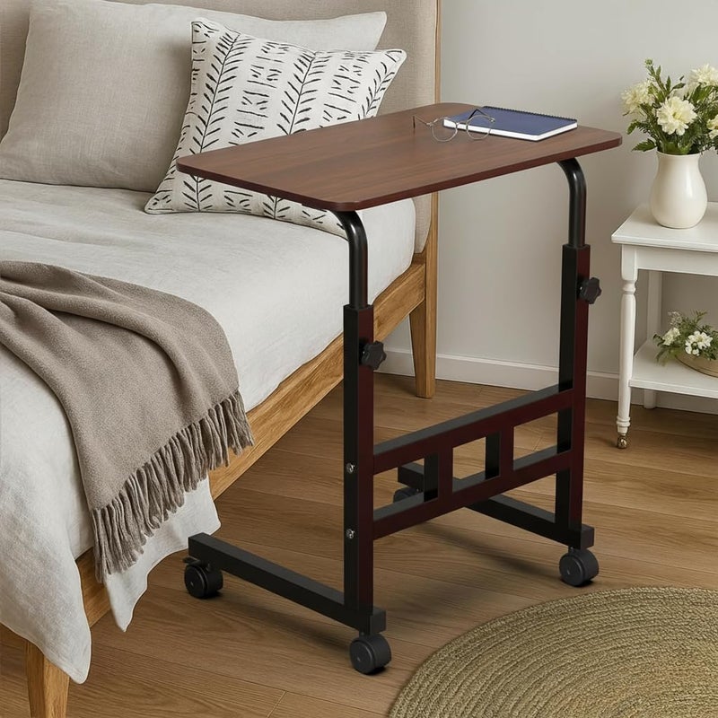 Radiant Multi-Purpose Laptop Table, Study Table| Bed Table| Adjustable Height, Portable for Office, Work Form Home | DIY Table, Easy to Assemble (Wooden with Black Leg) - Image 2