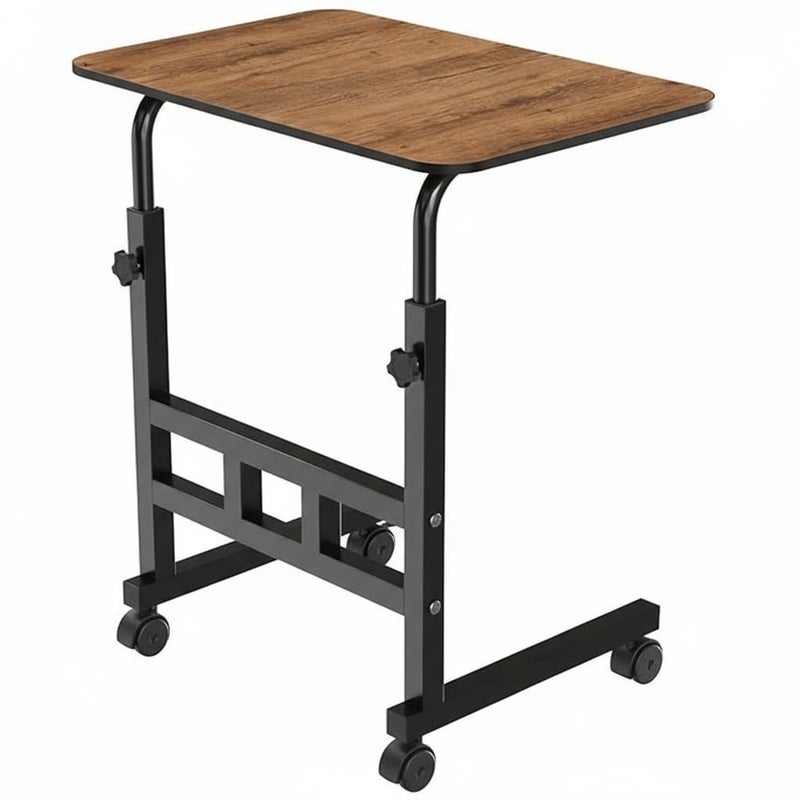 Radiant Multi-Purpose Laptop Table, Study Table| Bed Table| Adjustable Height, Portable for Office, Work Form Home | DIY Table, Easy to Assemble (Wooden with Black Leg) - Image 1