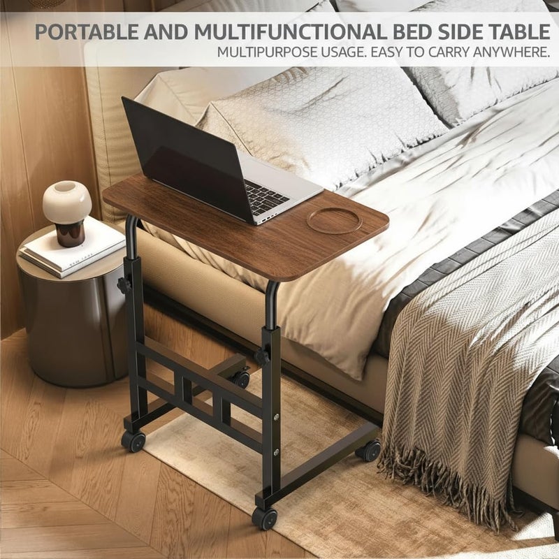 Radiant Multi-Purpose Laptop Table, Study Table| Bed Table| Adjustable Height, Portable for Office, Work Form Home | DIY Table, Easy to Assemble (Wooden with Black Leg) - Image 5