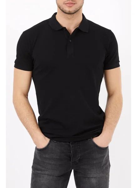 بيليفانتي كولكشن Men's Polo Neck T-Shirt Black