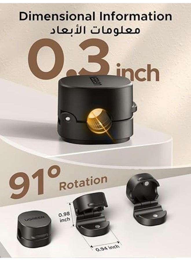 UGREEN ECO UGREEN 6 Pack Cable Organizer, Super Strong Magnetic Attraction, Tidy Management Flexible and Easy to Use, Cord Organizer for Wall, Desk, Car, Office; Wire Keeper for Computer Cable, Power, TV Cord - Image 3