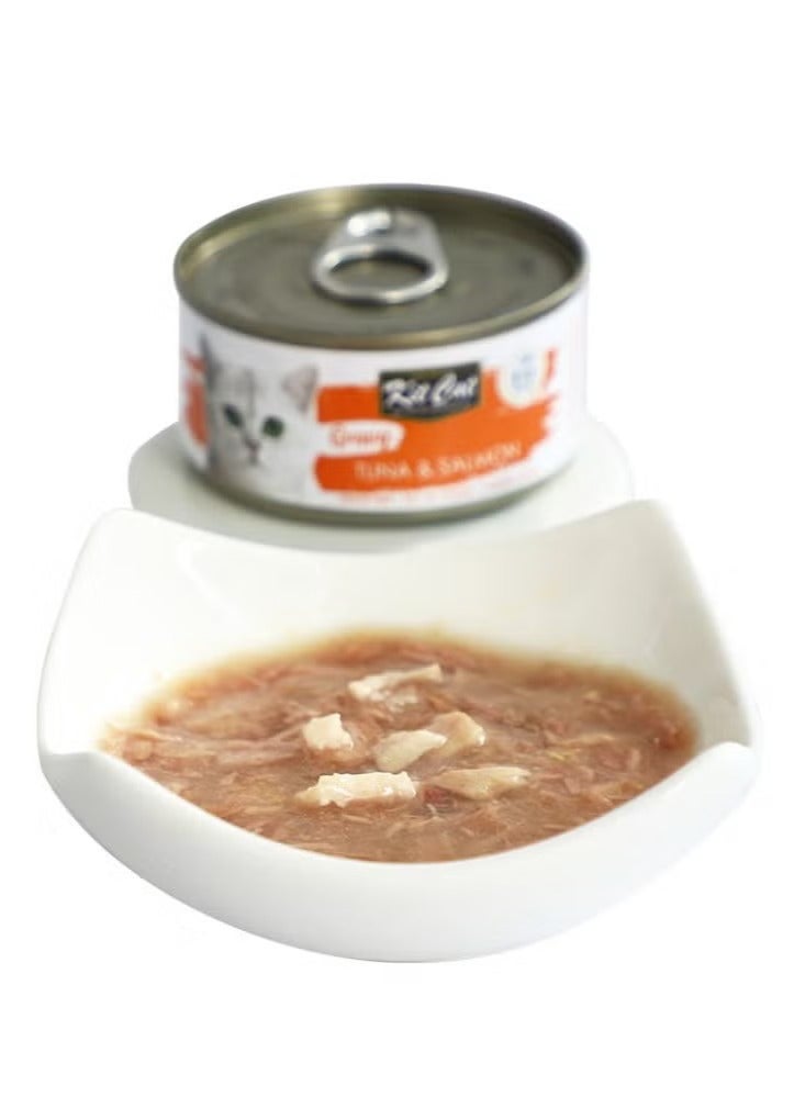 كيت كات طعام قطط رطب بنكهة التونة و السالمون مع المرق 6 عبوات بوزن 80 جرام - Image 2