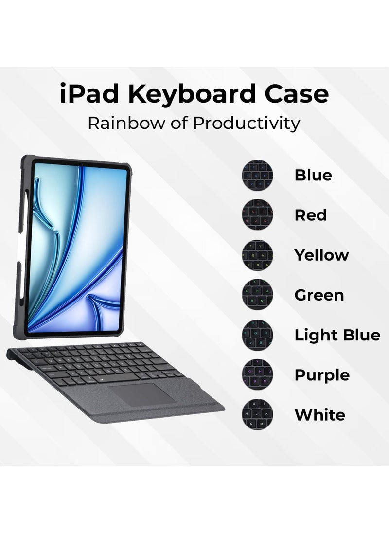 Keyboard Case for iPad Pro 13" (2024) with Screen Protector – Detachable Wireless Keyboard, Slim Magnetic Cover, Apple Pencil Holder, Auto Sleep/Wake