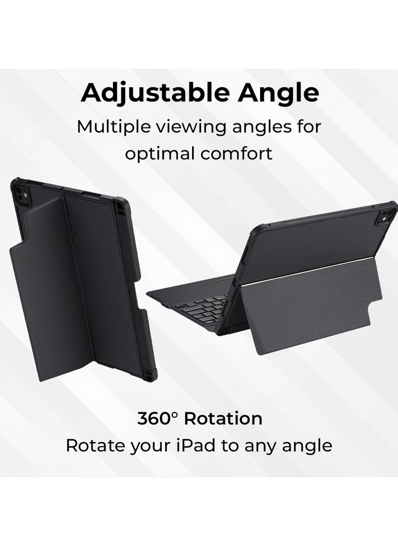 Keyboard Case for iPad Pro 13" (2024) with Screen Protector – Detachable Wireless Keyboard, Slim Magnetic Cover, Apple Pencil Holder, Auto Sleep/Wake