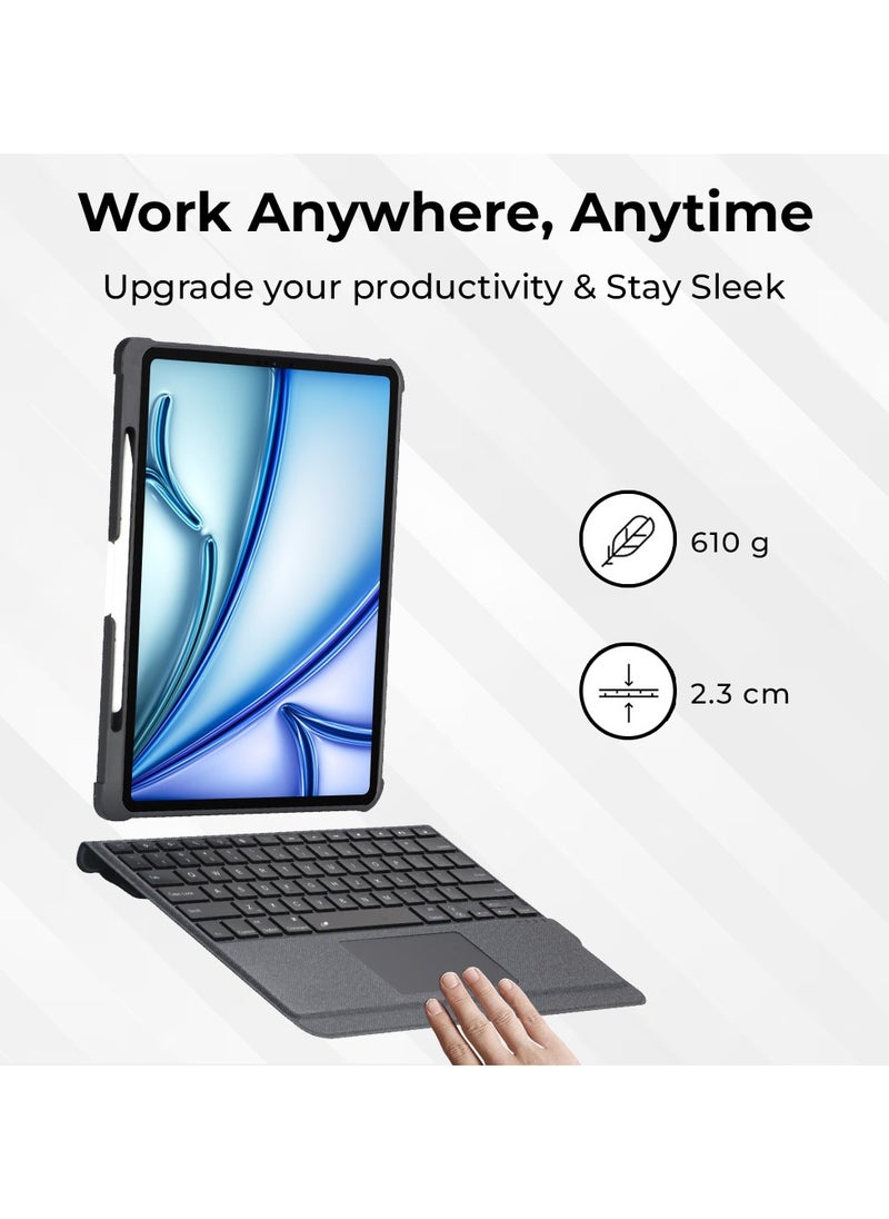 Keyboard Case for iPad Pro 13" (2024) with Screen Protector – Detachable Wireless Keyboard, Slim Magnetic Cover, Apple Pencil Holder, Auto Sleep/Wake