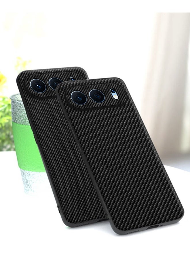 general for Honor 500 Case Slim Thin Carbon Fiber Design Phone Cover, Case less Feel, Matte Anti-Scratch Shockproof Enhanced Grip Minimalist Striped Case for Honor 500 - Image 2