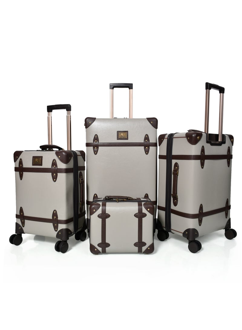 مورانو طقم شنط سفر كلاسيك جلد مورانو اربع قطع لون رمادي مقاسات 28''-24''-20'' إنش - Image 2