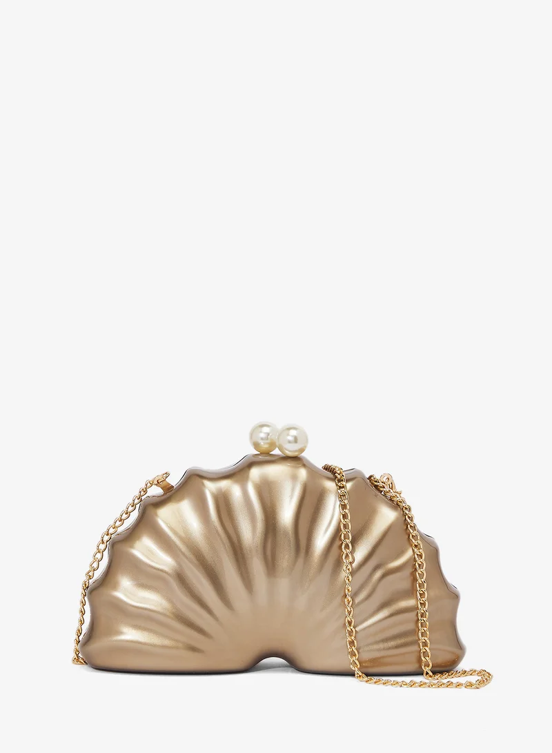 Resin Seashell Detailed Statement Clutch