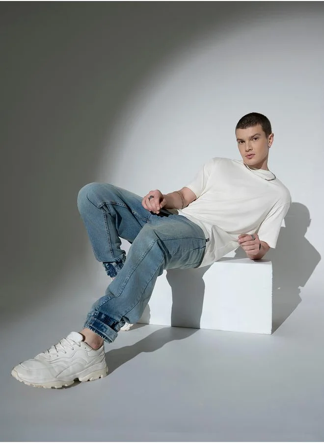 هوبرهولمي Mid Rise Faded Jogger jeans by Styli