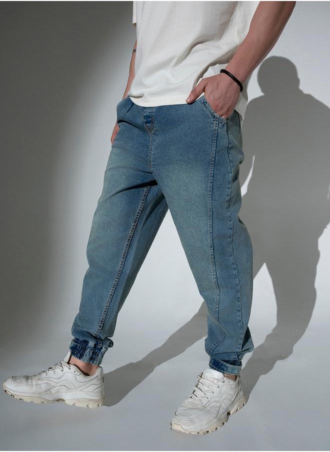 Hubberholme - Mid Rise Faded Jogger jeans by Styli - Image 1