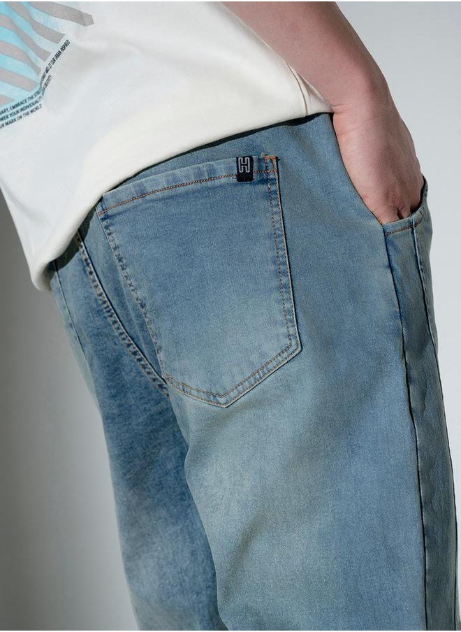 Hubberholme - Mid Rise Faded Jogger jeans by Styli - Image 1