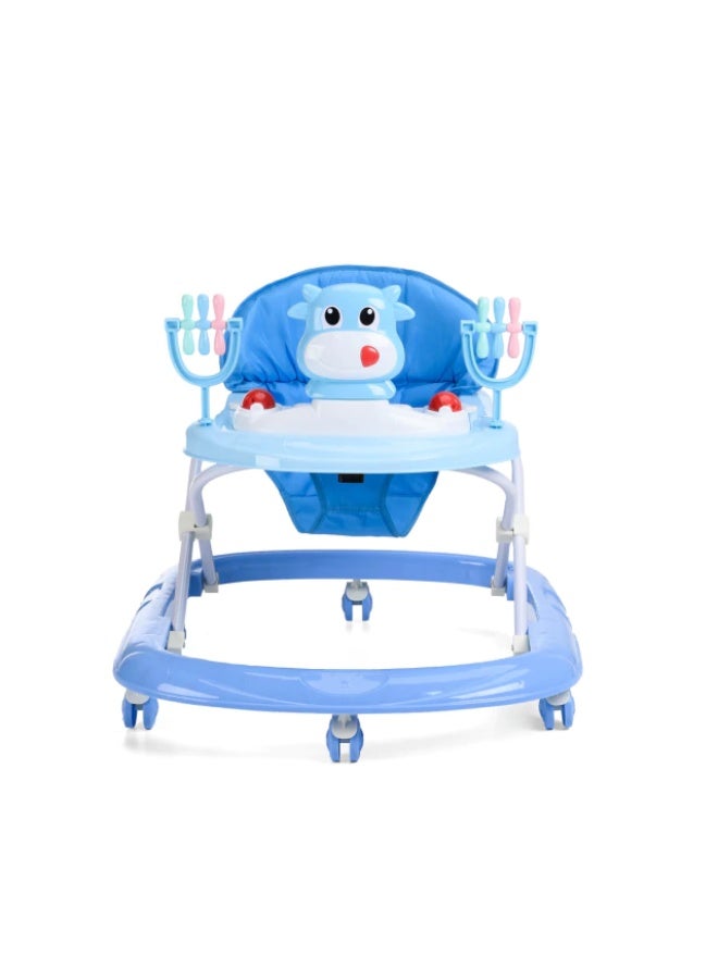 مشاية اطفال | مشاية دائرية محمولة للاطفال مع 3 ارتفاعات قابلة للتعديل، دوران 360 درجة و شريط موسيقي| مشاية دفع للنشاط للاطفال من عمر 6 الى 24 شهر(ازرق) - Image 3