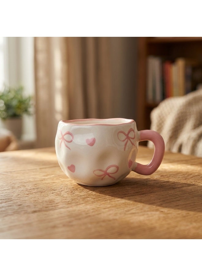 Elegant Porcelain Mug - Wavy Hand-Painted Style (1 Piece, Random Pattern) 🎨🌸 - Image 5