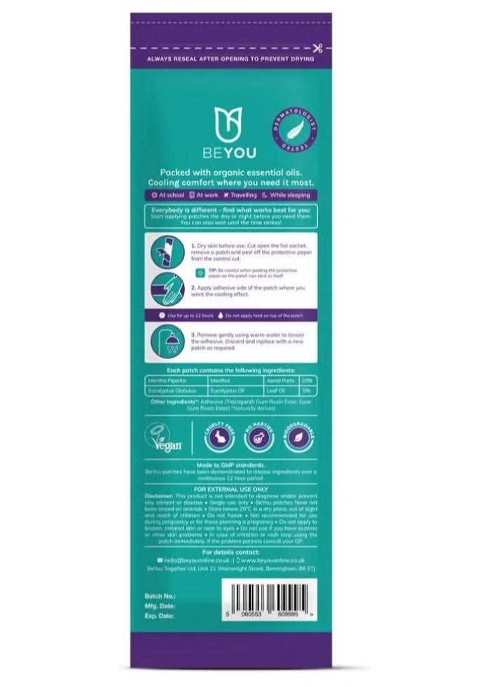 BEYOU BEYOU Monthly Period Patch Adhesive Tapes To Relieve Menstrual Pain And All Cramping, Fibroids, IBS And Inflammatory Bowel Disease - Contains Eucalyptus Oil And Menthol  - Image 3