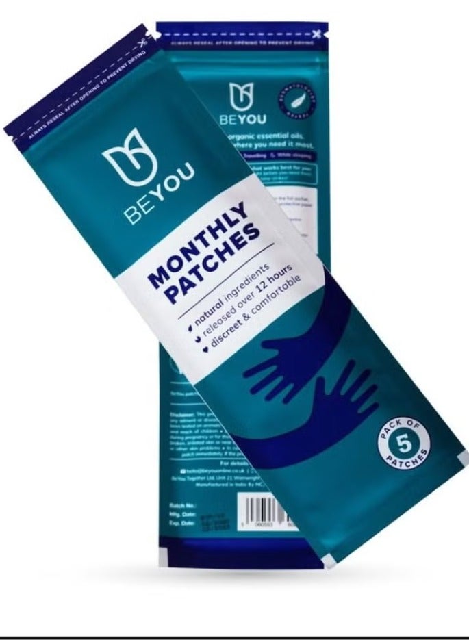 BEYOU BEYOU Monthly Period Patch Adhesive Tapes To Relieve Menstrual Pain And All Cramping, Fibroids, IBS And Inflammatory Bowel Disease - Contains Eucalyptus Oil And Menthol  - Image 4