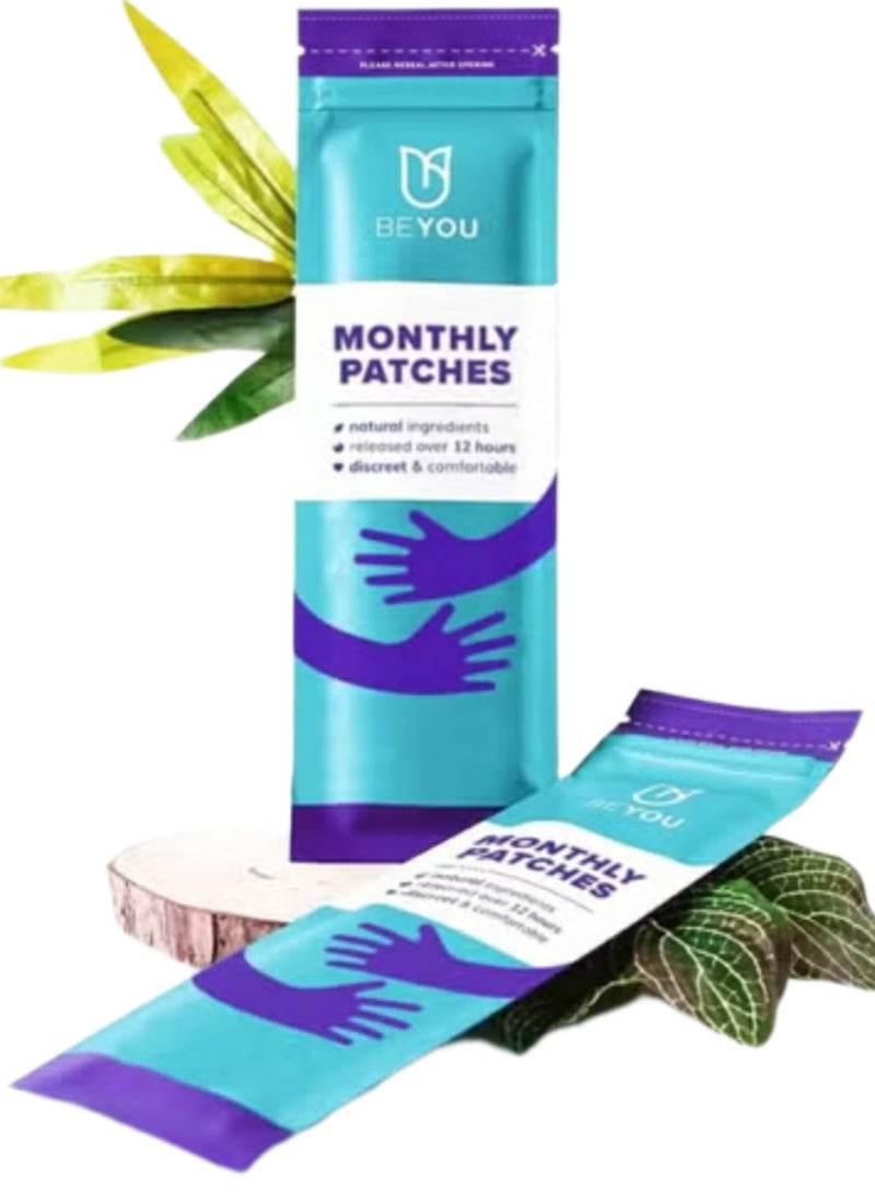 BEYOU BEYOU Monthly Period Patch Adhesive Tapes To Relieve Menstrual Pain And All Cramping, Fibroids, IBS And Inflammatory Bowel Disease - Contains Eucalyptus Oil And Menthol  - Image 1