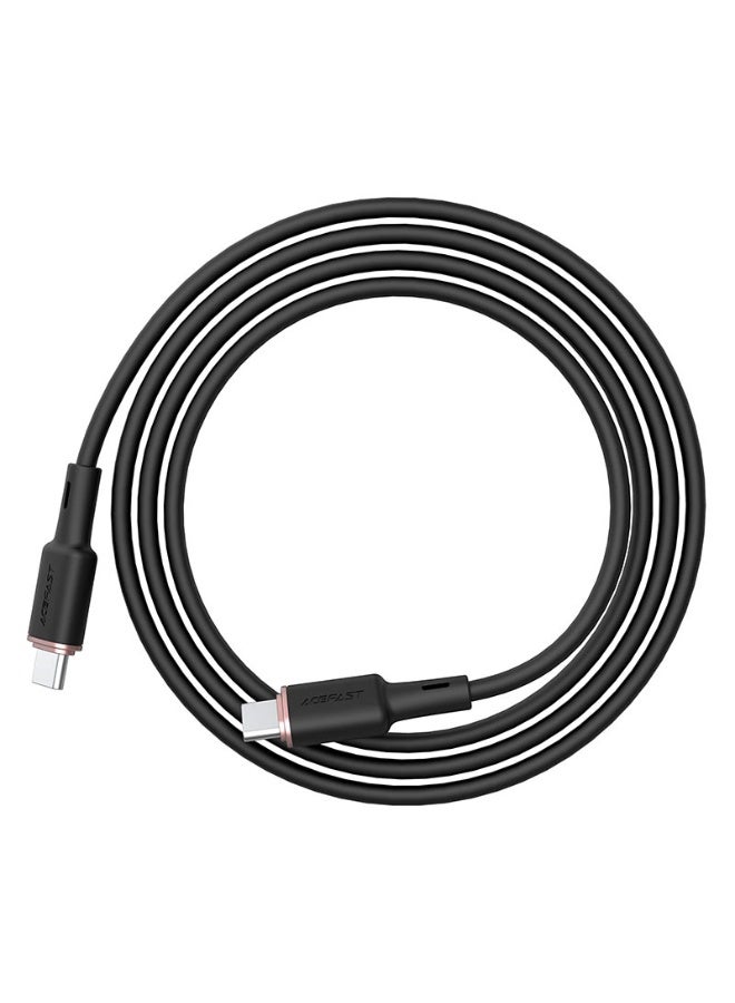 أسيفاست كابل بيانات شحن C2-03 USB-C إلى USB-C، شحن سريع 60 وات، طول 1.2 متر، موصلات متينة من سبائك الزنك - أسود - Image 2