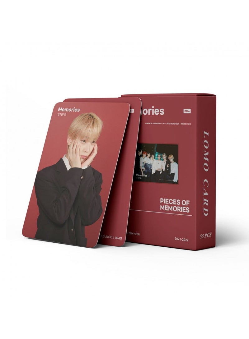 NIBEMINENT 55 Pcs Kpop ENHYPEN Memories : STEP2 Lomo Cards Card For Fans Collection Gifts - Image 2