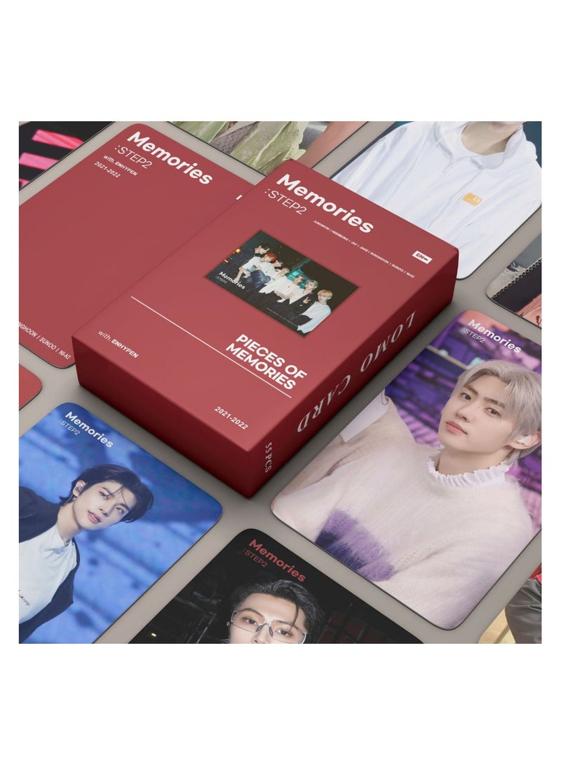 NIBEMINENT 55 Pcs Kpop ENHYPEN Memories : STEP2 Lomo Cards Card For Fans Collection Gifts - Image 3