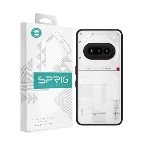 SPRIG Compatible with Nothing Phone 3a EdgeTone Back Cover Drop Tested Shock Proof Mobile Case for Men, Women, Boys and Girls with Camera Protection (Black Transparent) - Image 1