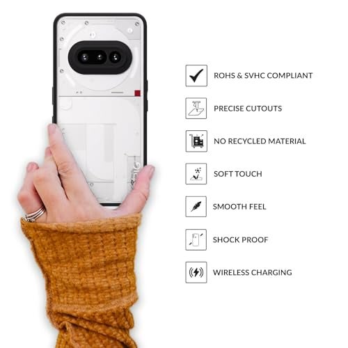 SPRIG Compatible with Nothing Phone 3a EdgeTone Back Cover Drop Tested Shock Proof Mobile Case for Men, Women, Boys and Girls with Camera Protection (Black Transparent) - Image 4