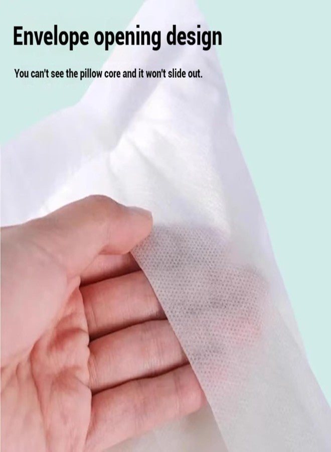 KATPOSIN 20PCS Disposable Pillow Case,32 x 20 Inches Non-Woven Fabric Disposable Pillowcase,White Disposable Pillow Cases for Travel Hotel Bedroom Home Bedding Supplies - Image 2