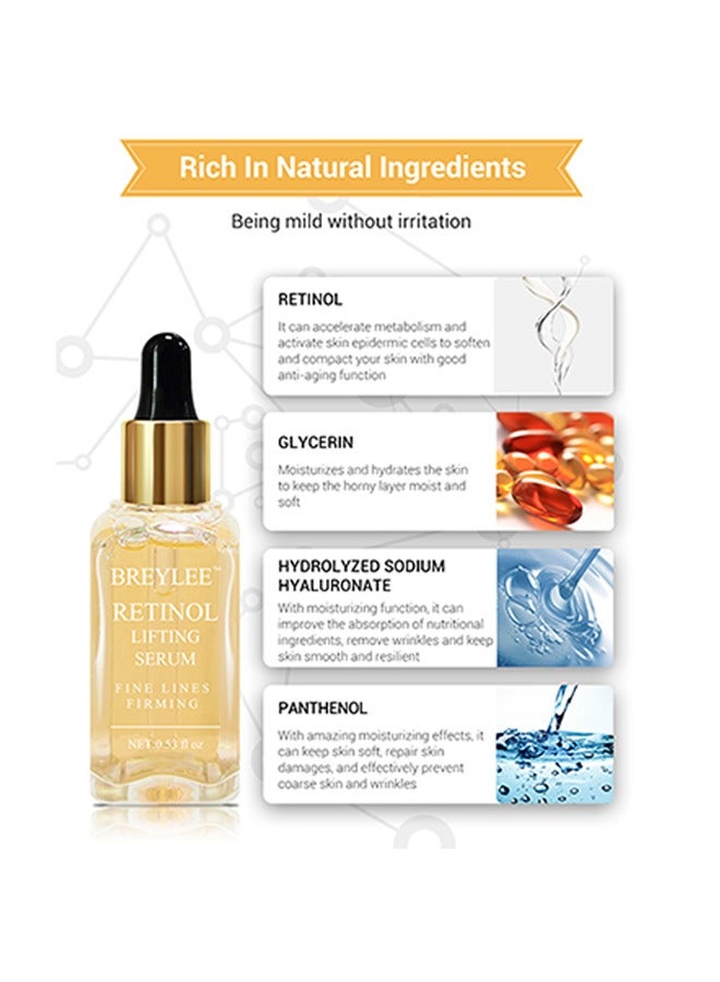 Breylee Retinol Lifting Serum，Anti-Wrinkle 17ml, Fine lines Firming，Hydrating Serum Moisturizing Serum Face Serum Hydrating with Retinol，Alcohol Free Facial Serum for Skin Care - Image 2